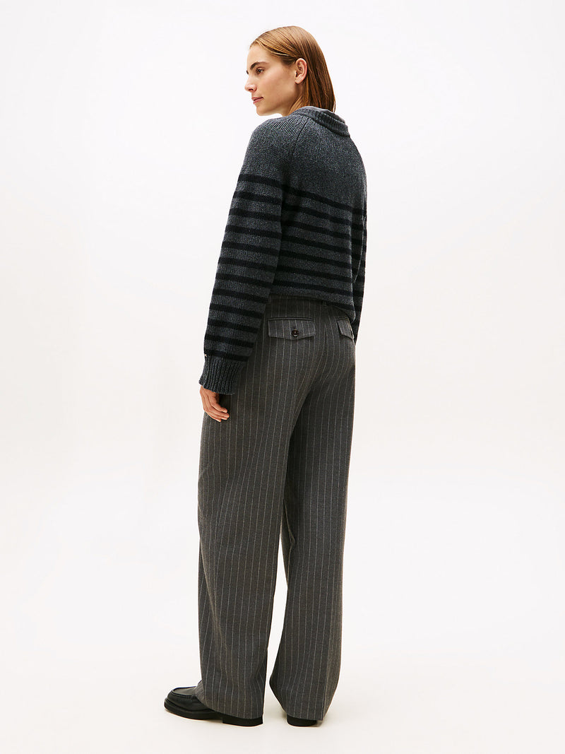Tommy Hilfiger Pinstripe Loose Straight Trouser