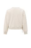 Yaya Sweatshirt with pleat details and side drawstring