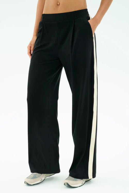 Splits 59 Luca Air weight Trouser With Stripe - Black/White