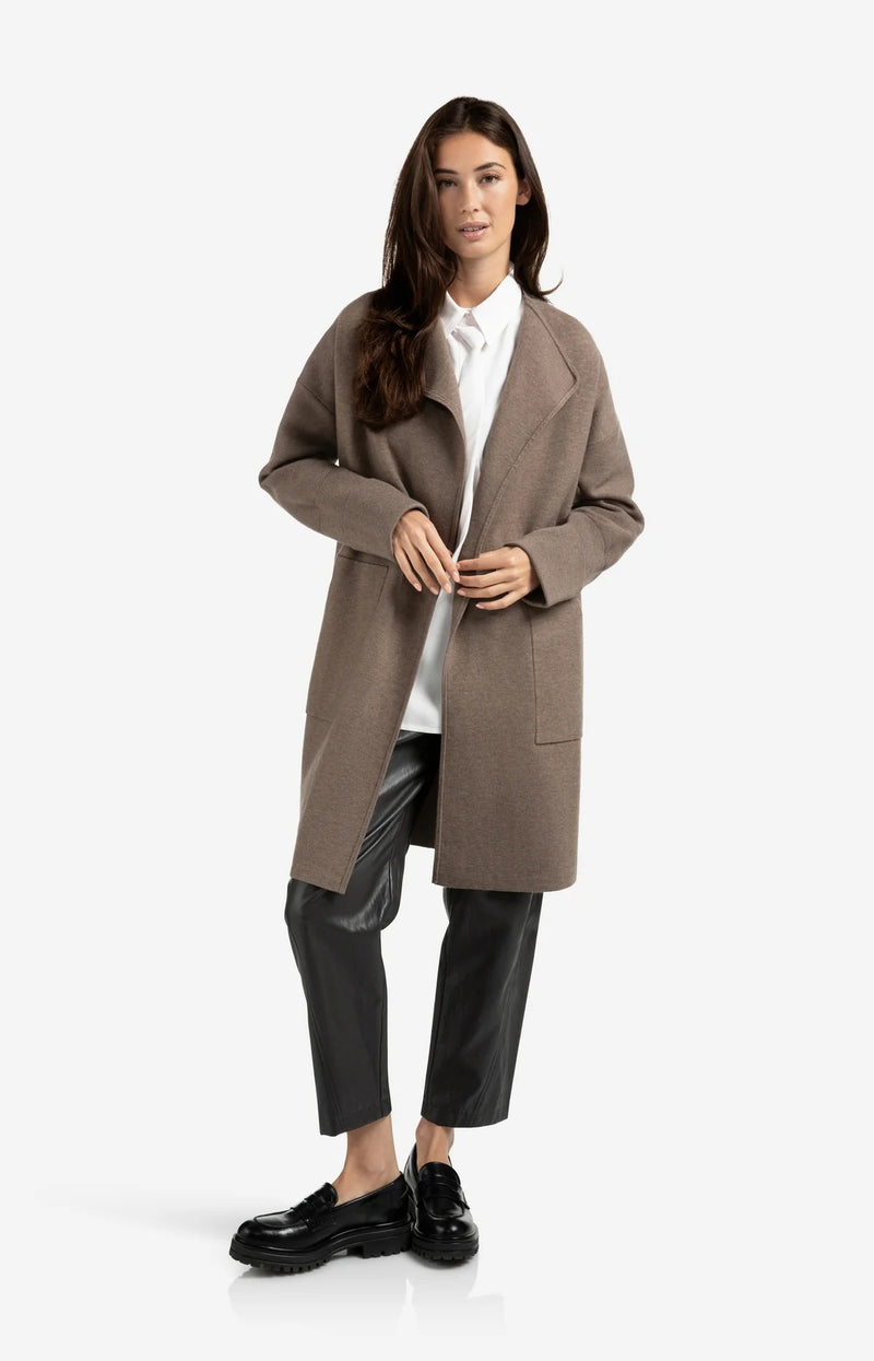 Yaya Long coatigan with patch pockets