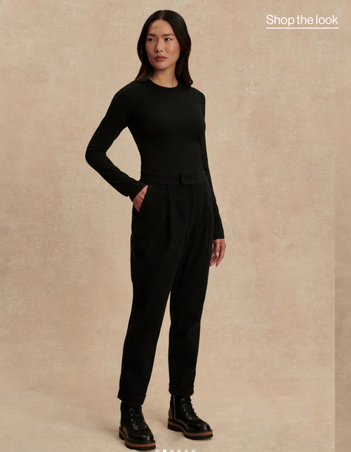Varley Edna Long Sleeve Fitted Tee - Black
