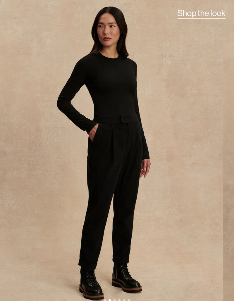 Varley Edna Long Sleeve Fitted Tee - Black