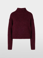 Marc Cain “knitted in Germany” cosy jumper - MAROON