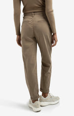 Yaya Trousers with pleats and chino pockets - Brownish