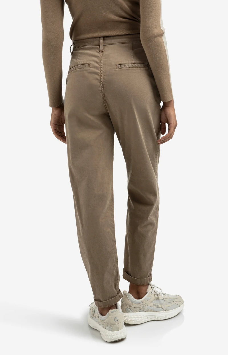 Yaya Trousers with pleats and chino pockets - Brownish