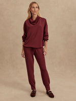 Varley Betsy Sweat Top - Maroon