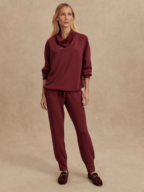Varley Betsy Sweat Top - Maroon