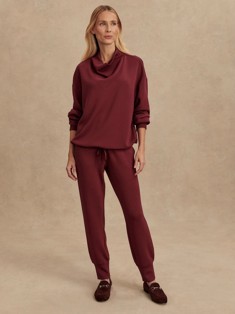 Varley Betsy Sweat Top - Maroon