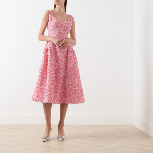 Dream Sister Jane Zinnia Jacquard Midi Dress