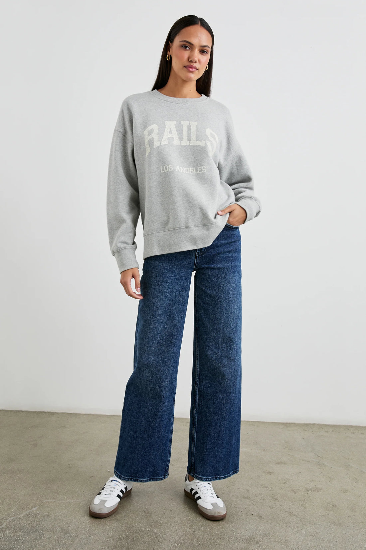 Rails Varsity Sweatshirt - Heather Grey
