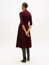 Tommy Hilfiger Pleated Midi Fit And Flare Dress