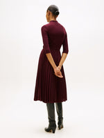 Tommy Hilfiger Pleated Midi Fit And Flare Dress