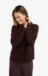 Yaya Soft Sweater with V-Neck - Cloud Grey Purple