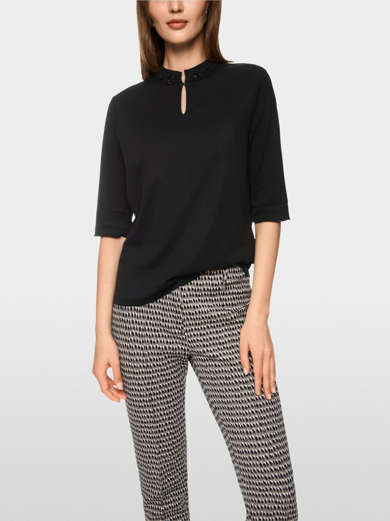 Marc-Cain Shirt with sparkling flowers
