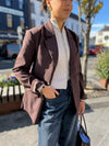 Calvin Klein long sleeve fitted ribbed cardigan - Beige