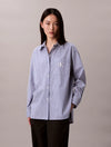 Calvin Klein Cotton Poplin Striped Shirt