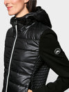 Marc Cain Jacket with faux down and hood - Black