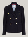 Tommy Hilfiger Gold Button Pique Double Breasted Blazer - Navy