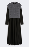 Weekend MaxMara 2-in-1 jersey and wool knit dress