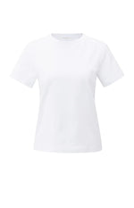 Yaya T-shirt with subtle stitch details - White