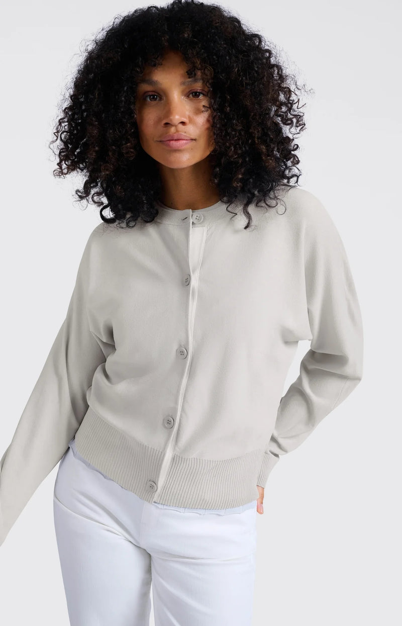 Yaya Batwing cardigan with contrasting details