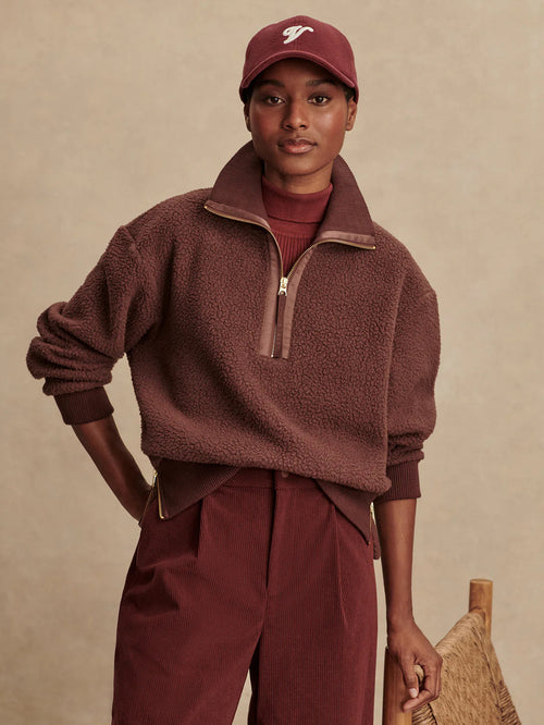 Varley Roselle Half Zip Fleece - Brown