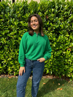 Colourush Cabana Cashmere Zip Sweater - PEA
