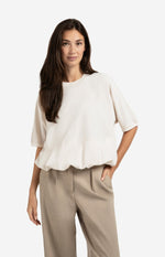 YAYA Short sleeve top with balloon hem