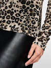 Marc Cain semi-transparent leopard print top