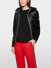 Marc Cain Jacket with faux down and hood - Black