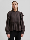 Second Female Terra Frill Blouse - Brown