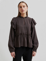 Second Female Terra Frill Blouse - Brown