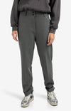 Yaya High waist tailored trousers with turn-ups - Grey