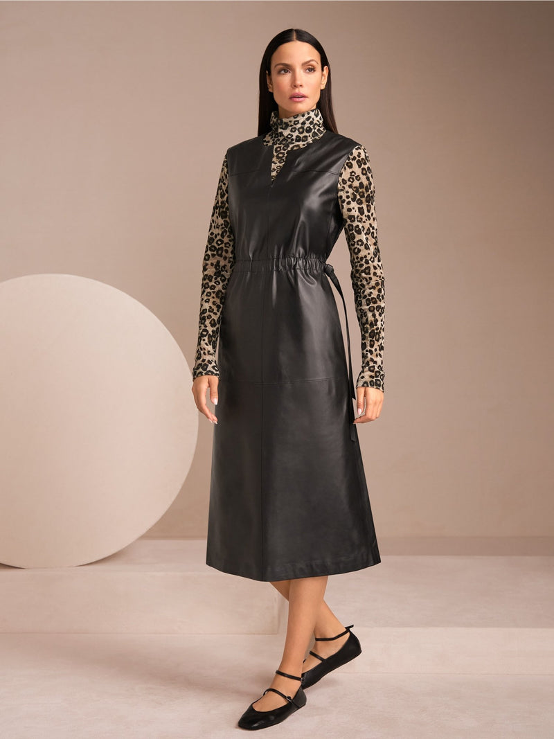 Marc Cain semi-transparent leopard print top