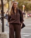 Varley Sally Half-zip - brown