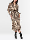 Marc Cain leopard print maxi dress with belt