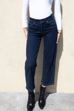 No2Moro Wide Leg Denim Trouser (27" Leg) Indigo Wash - NAPOLI