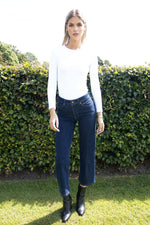 No2Moro Wide Leg Denim Trouser (27" Leg) Indigo Wash - NAPOLI