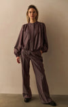 Yaya Balloon- Shaped Blouse Jacket - Fudge Purple Dessin