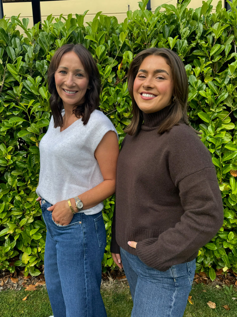 COLORUSH Cashmere Chunky Carmen Funnel Neck