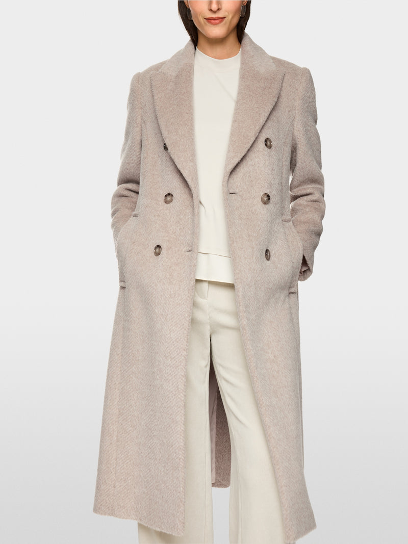 Marc Cain Fitted coat in alpaca wool blend
