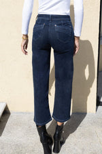 No2Moro Wide Leg Denim Trouser (27" Leg) Indigo Wash - NAPOLI