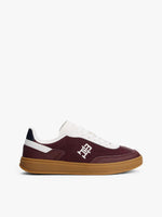 Tommy Hilfiger Burgundy Blocked Trainers