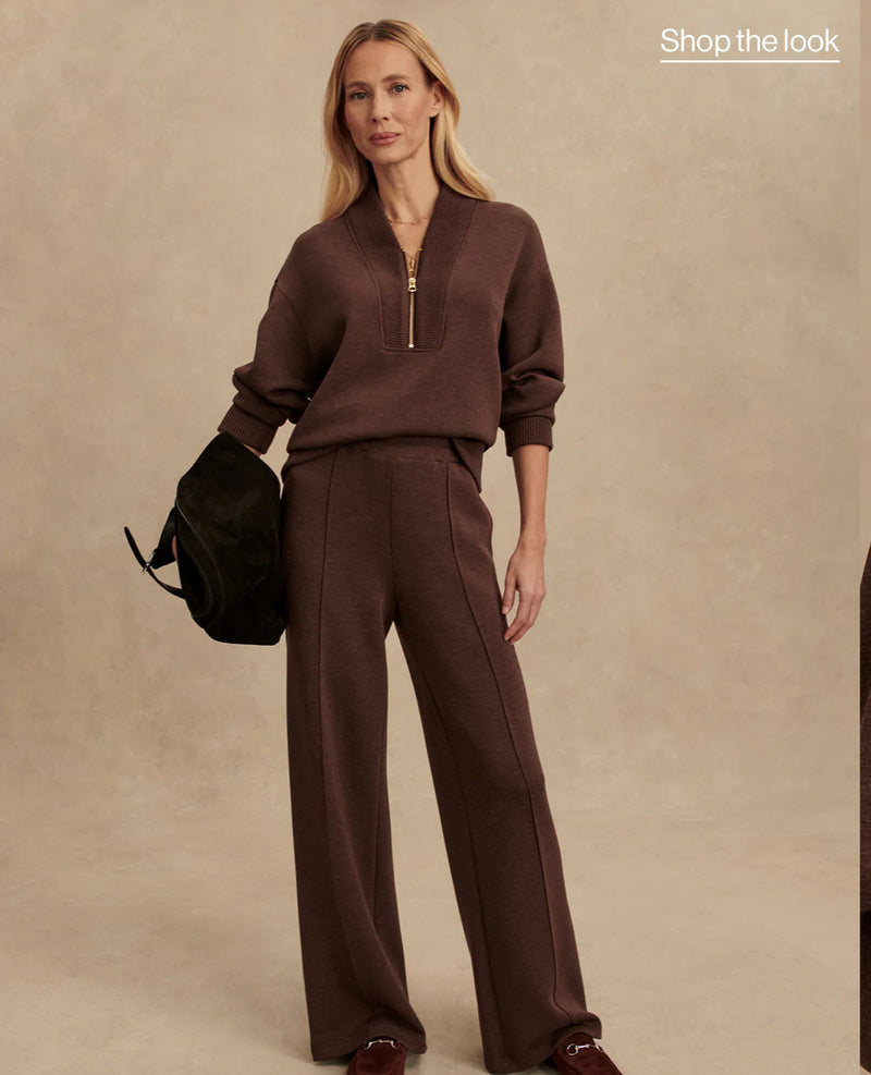 Varley Sally Half-zip - brown