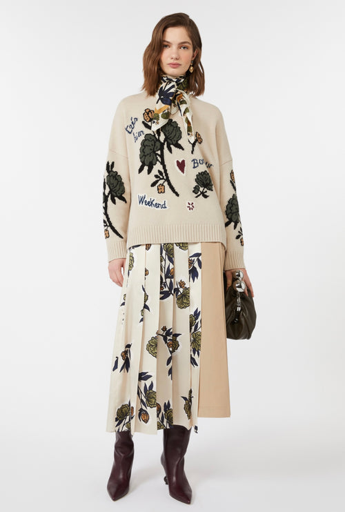 Weekend MaxMara oversized patterned knit sweater - PAVIDI