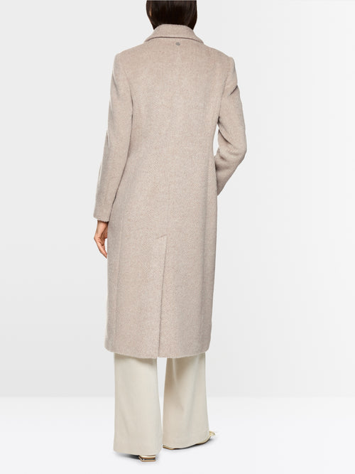 Marc Cain Fitted coat in alpaca wool blend