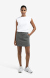 YAYA Sleeveless top with shoulder pads and pleat detail