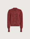 Varley Patricia Rib Cardigan - Red Fleck