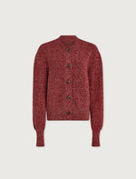 Varley Patricia Rib Cardigan - Red Fleck