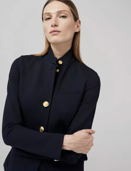 Rag and Bone Navy Slade Ponte Blazer